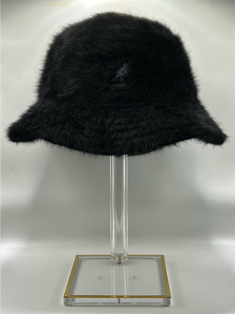 ✨ Kangol Black Furgora Casual Fuzzy Bucket Hat - Excellent Condition